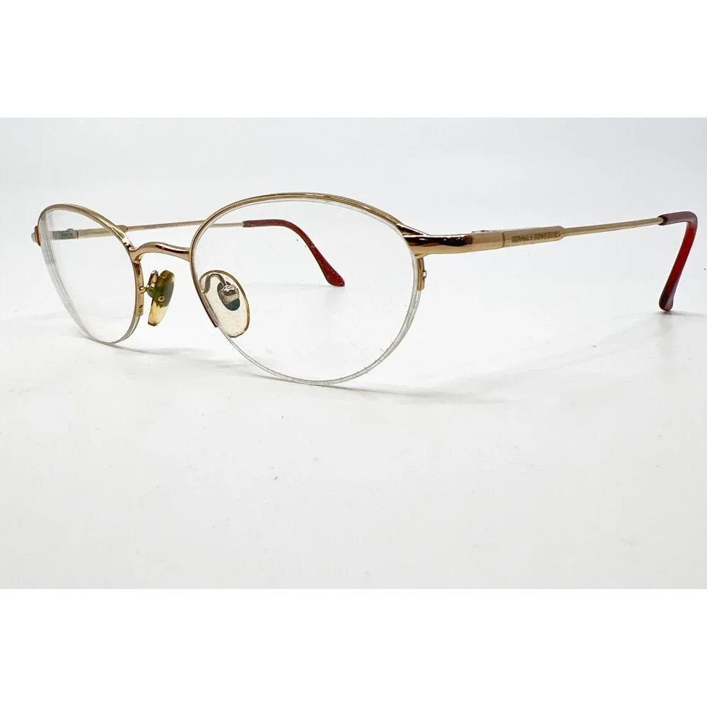 Brooks Brothers Eyeglasses Womens Gold Half Rim BB211 1001 49-19-135 Italy 49mm
